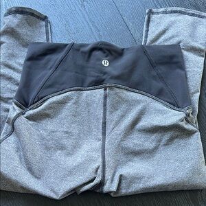 lululemon athletica Gray and Black High-Rise Leggings
